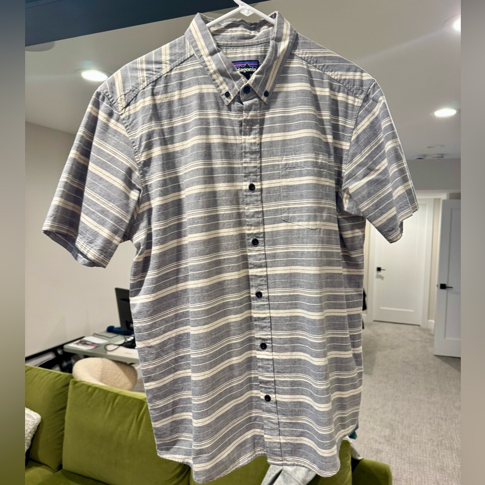 Striped Patagonia short sleeve button down